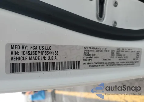 2023 Jeep Wagoneer L Series Iii from USA, damaged, VIN 1C4SJSDP1PS544188